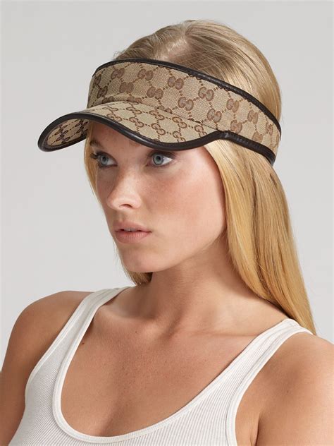 gucci sun visor hat.